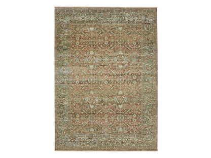 Red 9'10" x 13'11" Fine Oriental Hand knotted Wool Rug - Sku: O075934