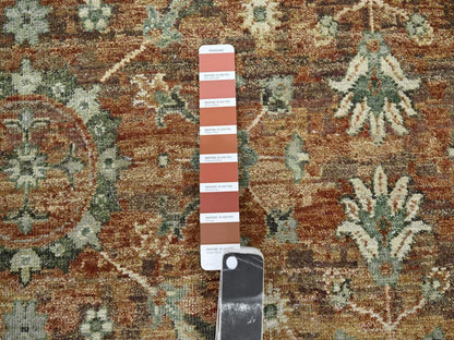Red 9'10" x 13'11" Fine Oriental Hand knotted Wool Rug - Sku: O075934