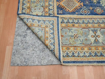 Blue 10'0" x 13'4" Tribal & Geometric Hand knotted Wool Rug - Sku: O075936
