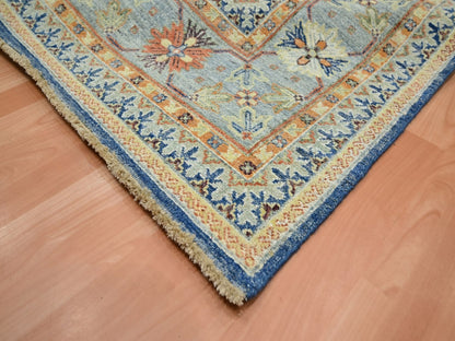 Blue 10'0" x 13'4" Tribal & Geometric Hand knotted Wool Rug - Sku: O075936