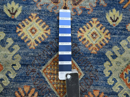 Blue 10'0" x 13'4" Tribal & Geometric Hand knotted Wool Rug - Sku: O075936