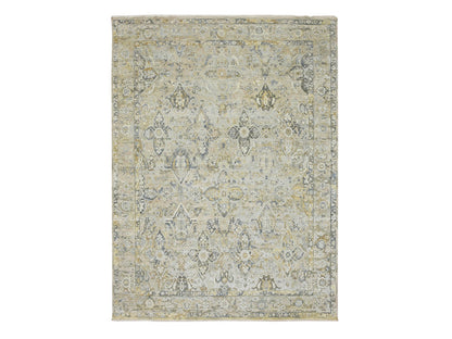 Brown 8'10" x 11'11" Wool and Silk Hand knotted Wool/Silk Rug - Sku: O075938