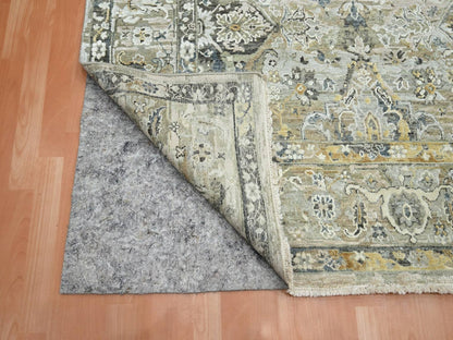 Brown 8'10" x 11'11" Wool and Silk Hand knotted Wool/Silk Rug - Sku: O075938