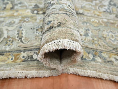 Brown 8'10" x 11'11" Wool and Silk Hand knotted Wool/Silk Rug - Sku: O075938