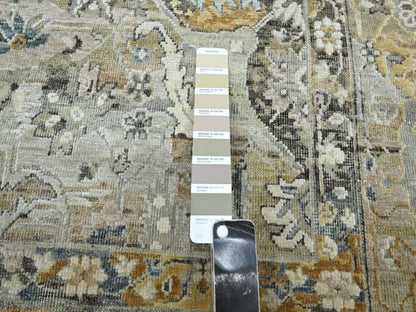 Brown 8'10" x 11'11" Wool and Silk Hand knotted Wool/Silk Rug - Sku: O075938