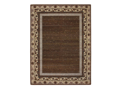 Brown 9'0" x 12'2" Khotan and Samarkand Hand knotted Wool Rug - Sku: O075945