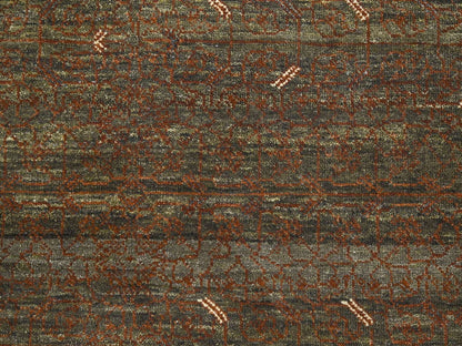 Brown 9'0" x 12'2" Khotan and Samarkand Hand knotted Wool Rug - Sku: O075945