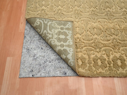 Brown 9'0" x 12'4" Transitional Hand knotted Wool Rug - Sku: O075946