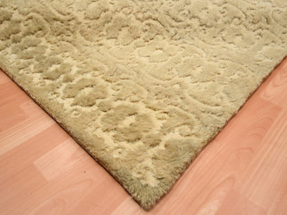 Brown 9'0" x 12'4" Transitional Hand knotted Wool Rug - Sku: O075946