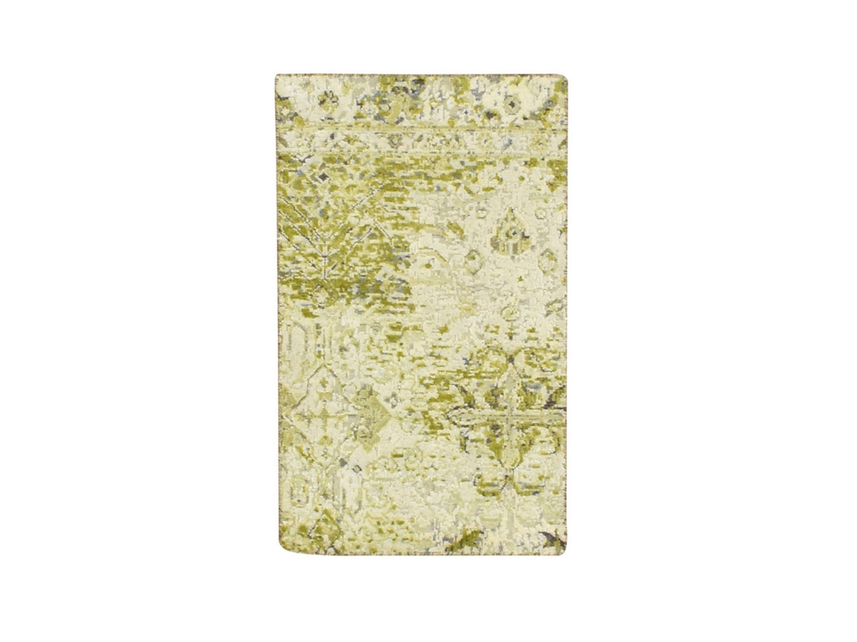 Oushak Oushak hand-knotted silk rug in Green, 2' x 3', SKU O075950
