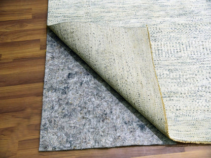 Ivory 15'0" x 19'11" Modern and Contemporary Hand knotted Wool Rug - Sku: O076004