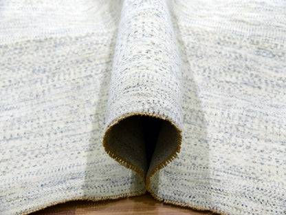 Ivory 15'0" x 19'11" Modern and Contemporary Hand knotted Wool Rug - Sku: O076004