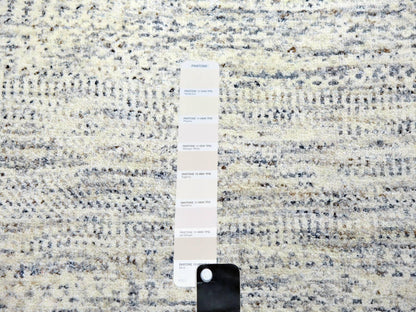 Ivory 15'0" x 19'11" Modern and Contemporary Hand knotted Wool Rug - Sku: O076004