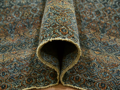 Modern / Contemporary hand-knotted wool rug in Brown, 8'1" x 10'1", SKU O076005