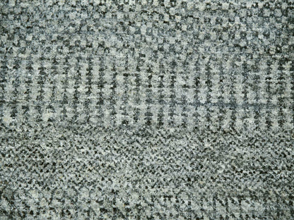 Grey 8'0" x 8'0" Modern / Contemporary Hand knotted Wool Rug - Sku: O076010