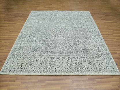 Ivory 8'2" x 8'2" Mamluk Hand knotted Wool Rug - Sku: O076011