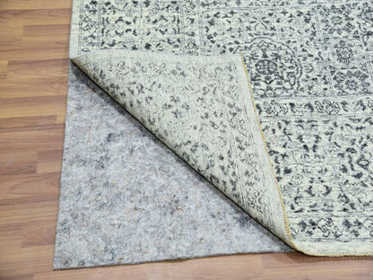 Ivory 8'2" x 8'2" Mamluk Hand knotted Wool Rug - Sku: O076011