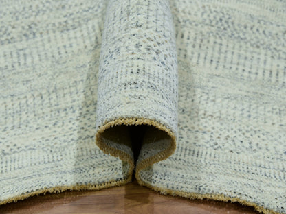 Ivory 5'10" x 9'1" Modern and Contemporary Hand knotted Wool Rug - Sku: O076024