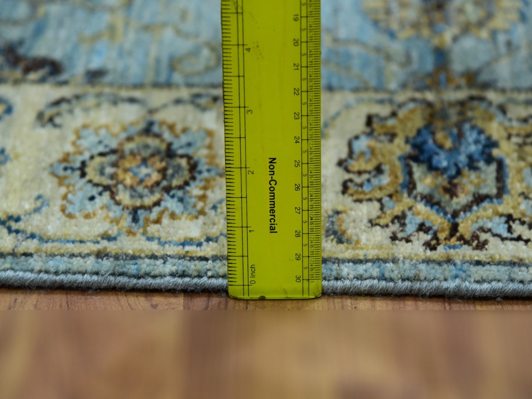Agra Oushak / Peshawar hand-knotted wool runner in Blue, 2'6" x 14'0", SKU O076033