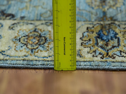 Agra Oushak / Peshawar hand-knotted wool runner in Blue, 2'6" x 14'0", SKU O076033