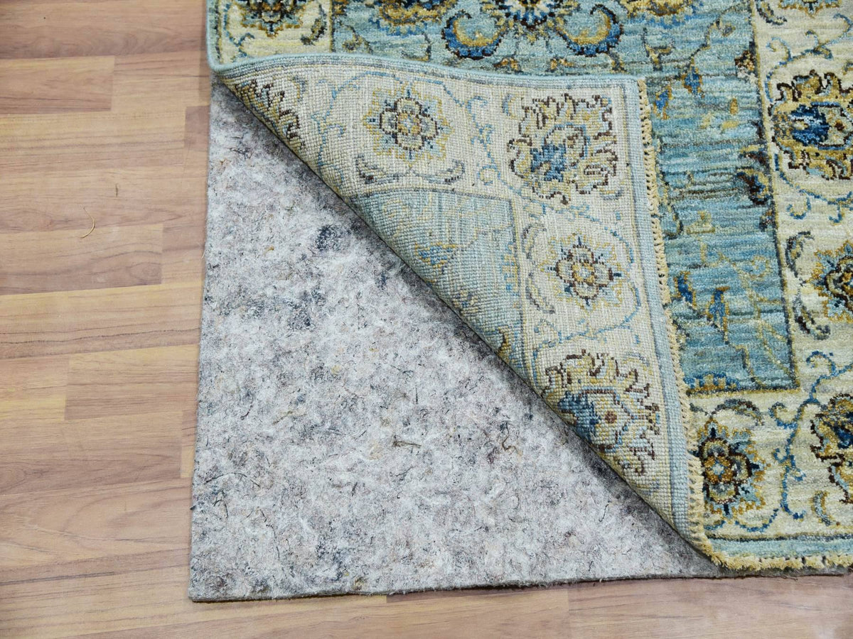Agra Oushak / Peshawar hand-knotted wool runner in Blue, 2'7" x 15'10", SKU O076034