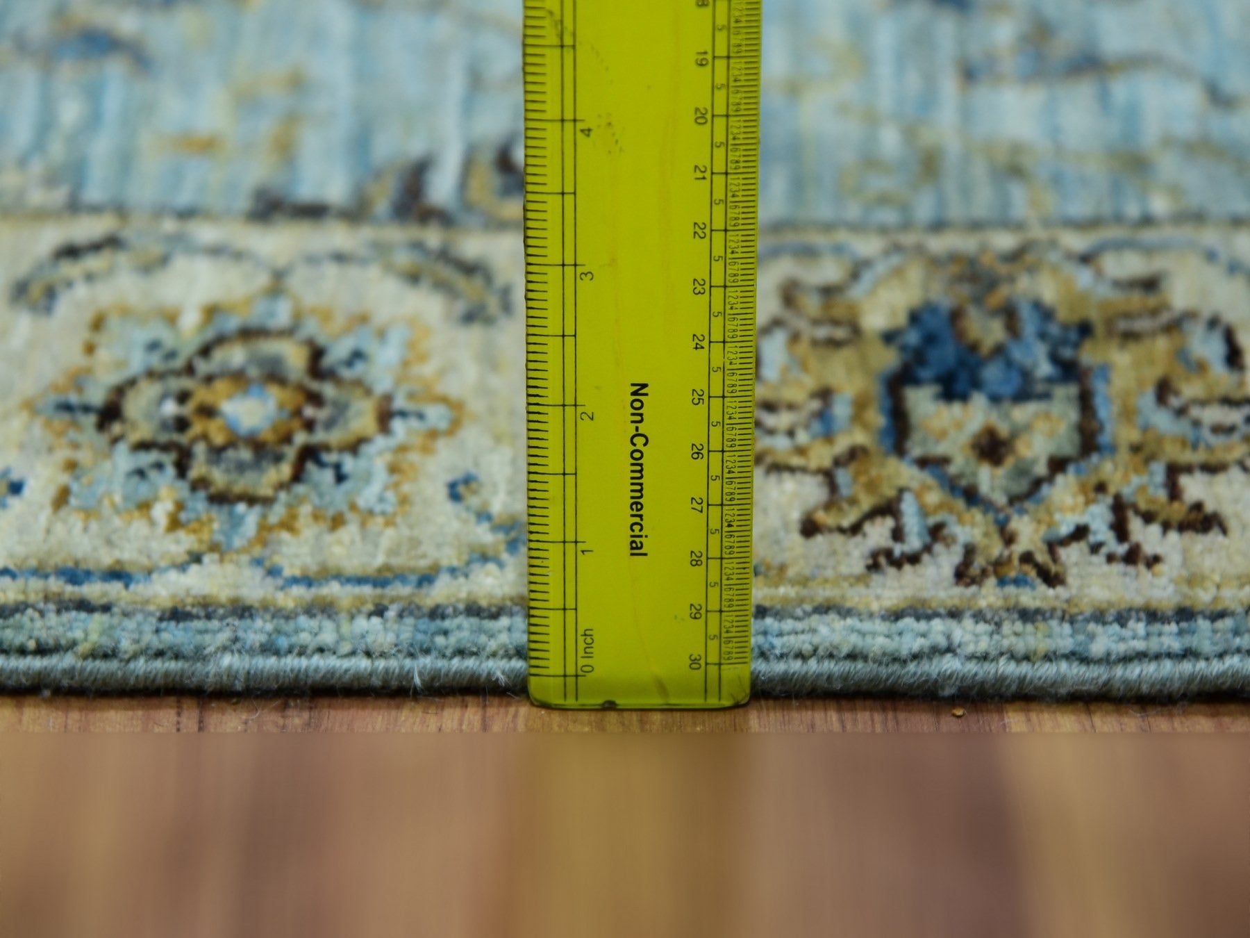 Agra Oushak / Peshawar hand-knotted wool runner in Blue, 2'7" x 15'10", SKU O076034