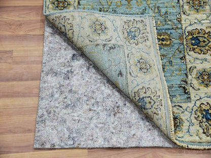 Agra Oushak / Peshawar hand-knotted wool runner in Blue, 2'6" x 12'0", SKU O076035