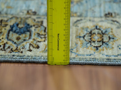 Agra Oushak / Peshawar hand-knotted wool runner in Blue, 2'6" x 12'0", SKU O076035