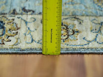 Agra Oushak / Peshawar hand-knotted wool runner in Blue, 2'6" x 22'0", SKU O076036