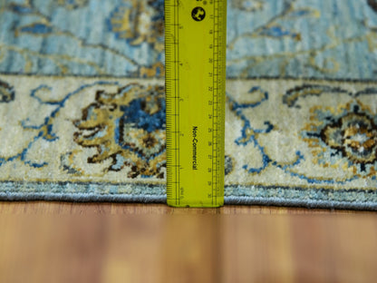 Agra Oushak / Peshawar hand-knotted wool runner in Blue, 2'6" x 25'8", SKU O076037