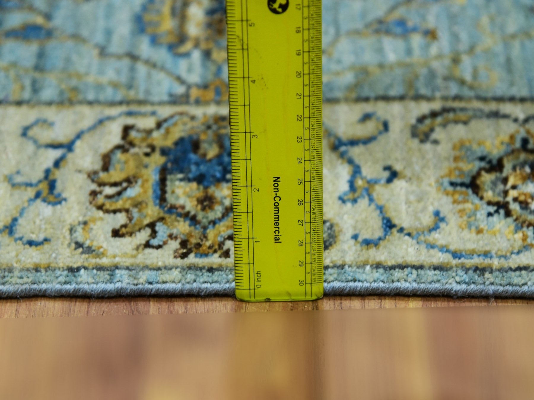 Agra Oushak / Peshawar hand-knotted wool runner in Blue, 2'9" x 24'3", SKU O076038
