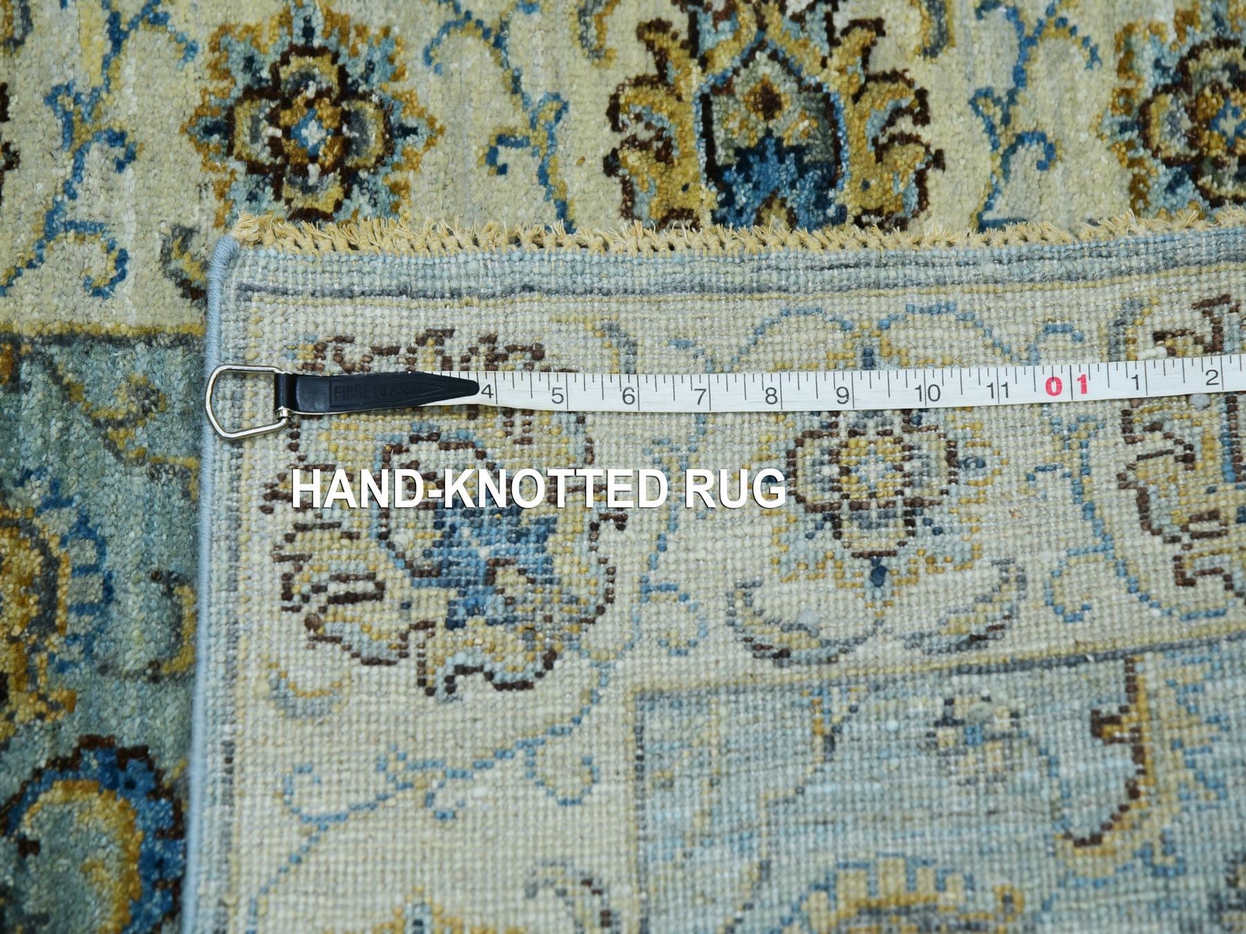 Agra Oushak / Peshawar hand-knotted wool runner in Blue, 2'9" x 24'3", SKU O076038
