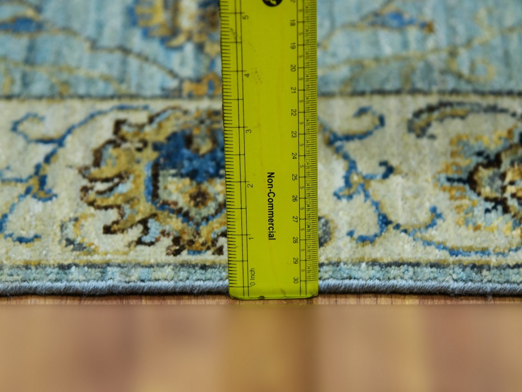 Agra Oushak / Peshawar hand-knotted wool runner in Blue, 2'8" x 29'9", SKU O076039