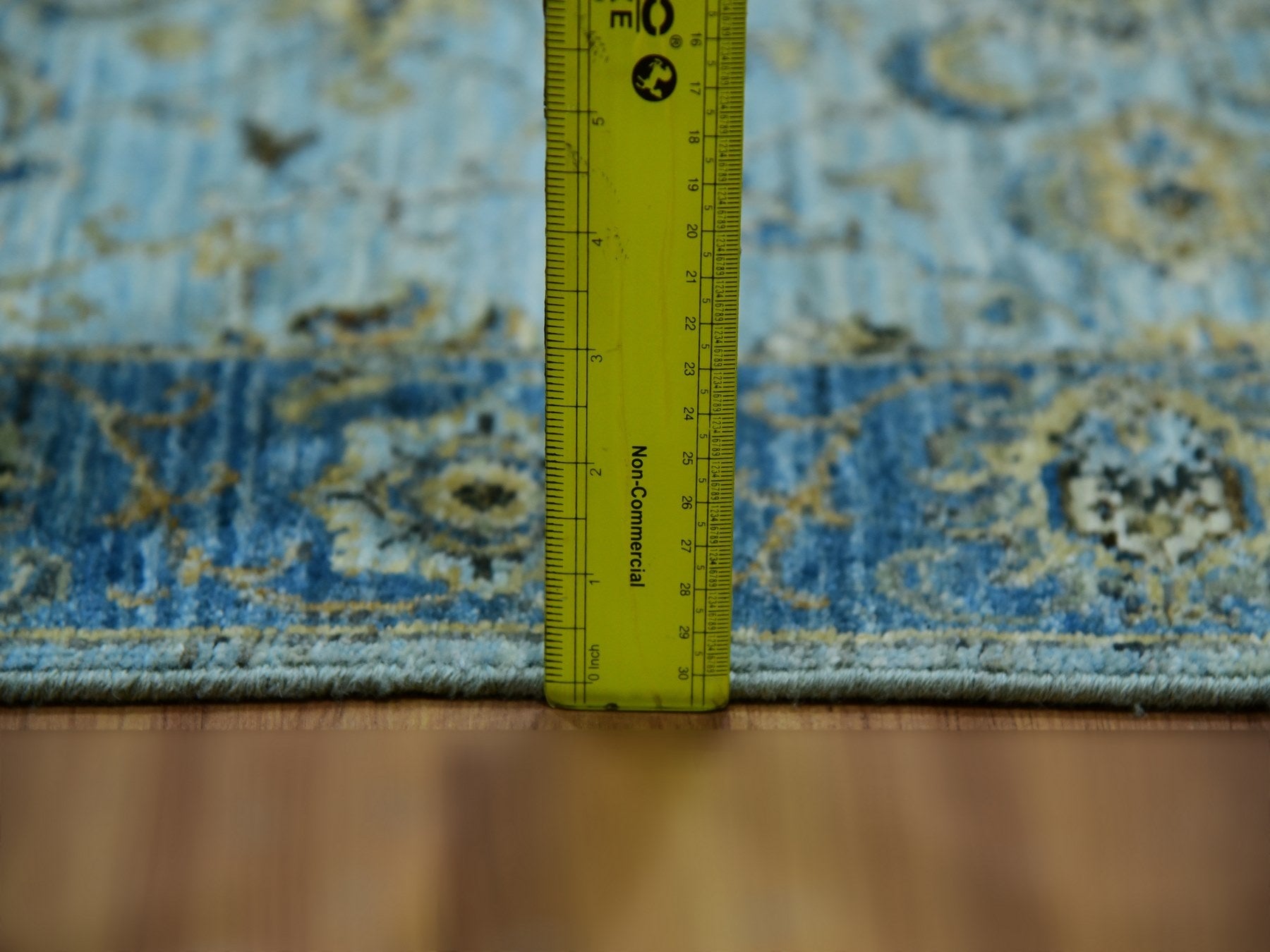 Agra Oushak / Peshawar hand-knotted wool runner in Blue, 2'6" x 14'0", SKU O076050