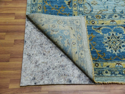 Agra Oushak / Peshawar hand-knotted wool rug in Blue, 11'10" x 15'0", SKU O076056
