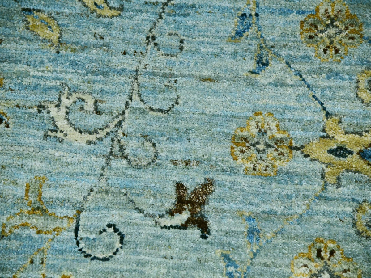 Agra Oushak / Peshawar hand-knotted wool rug in Blue, 11'10" x 15'0", SKU O076056