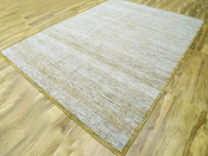 Yellow 10'1" x 14'1" Modern and Contemporary Hand knotted Wool Rug - Sku: O076064