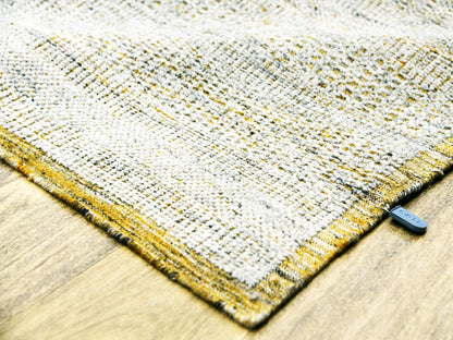 Yellow 10'1" x 14'1" Modern and Contemporary Hand knotted Wool Rug - Sku: O076064