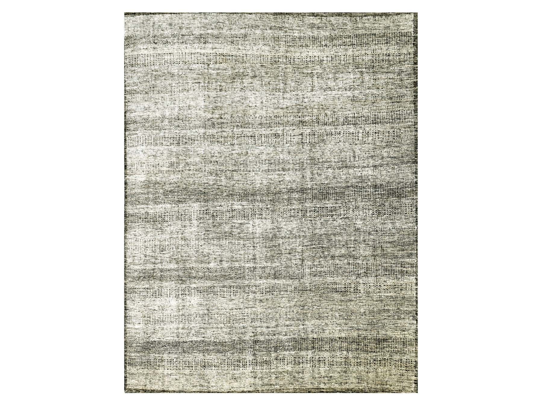 Modern / Contemporary hand-knotted wool rug in Black, 12'2" x 15'0", SKU O076067