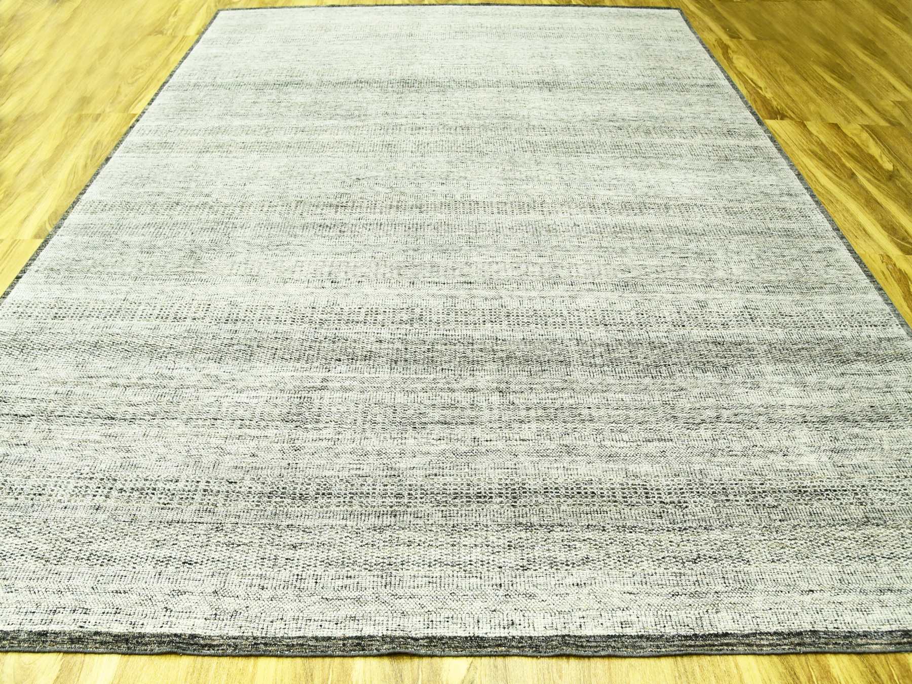 Modern / Contemporary hand-knotted wool rug in Black, 12'2" x 15'0", SKU O076067