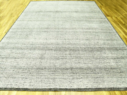 Modern / Contemporary hand-knotted wool rug in Black, 12'2" x 15'0", SKU O076067