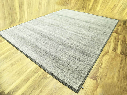 Modern / Contemporary hand-knotted wool rug in Black, 12'2" x 15'0", SKU O076067