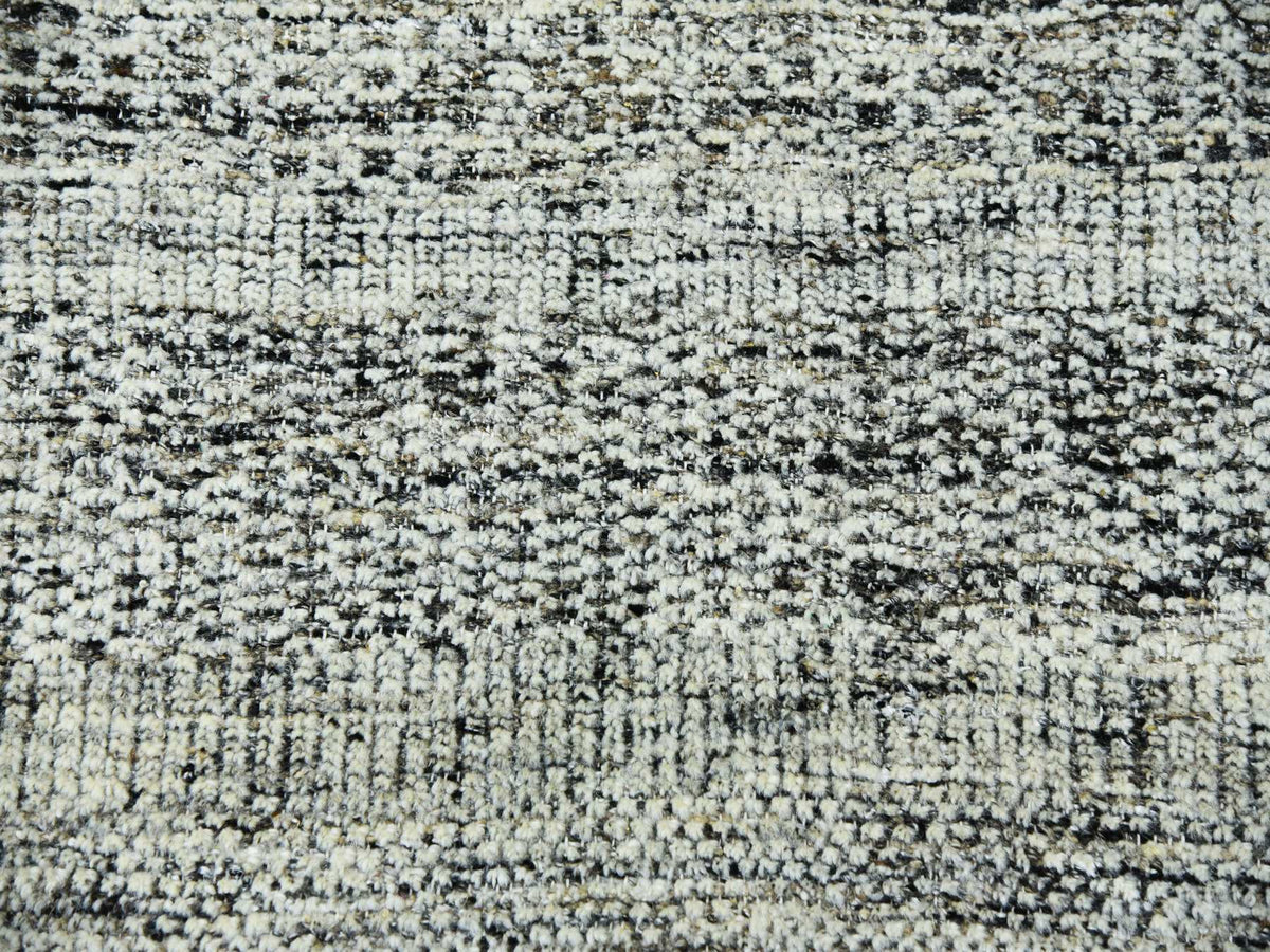 Modern / Contemporary hand-knotted wool rug in Black, 12'2" x 15'0", SKU O076067