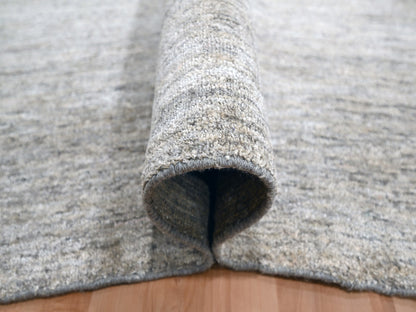 Modern / Contemporary hand-knotted silk rug in Brown, 9'1" x 11'10", SKU O076071