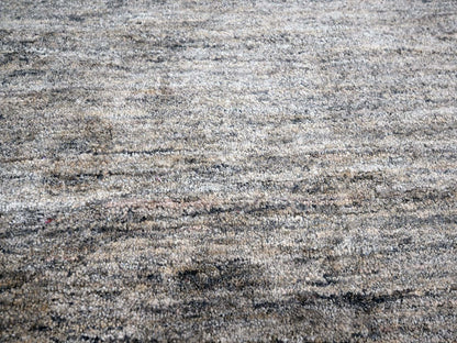 Modern / Contemporary hand-knotted silk rug in Brown, 9'1" x 11'10", SKU O076071