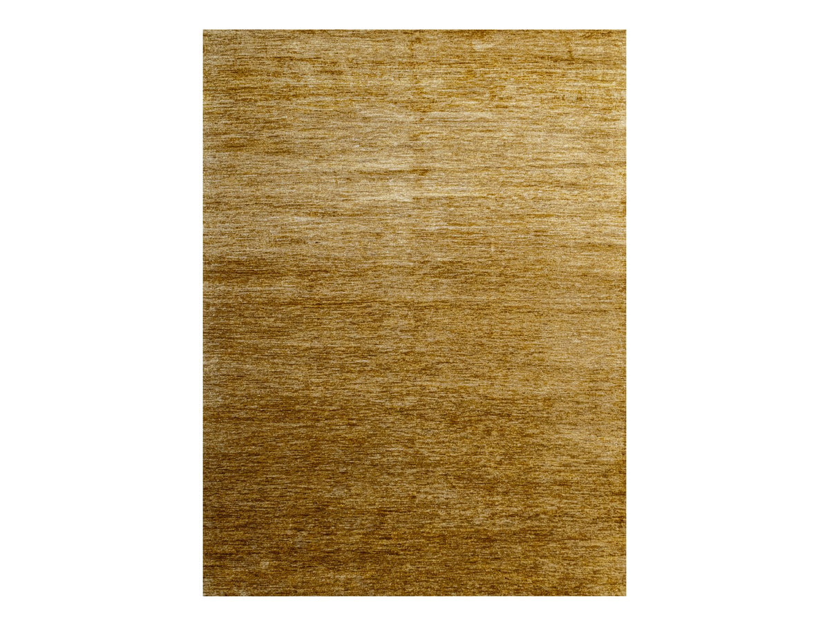 Modern / Contemporary hand-knotted silk rug in Brown, 8'11" x 12'1", SKU O076072