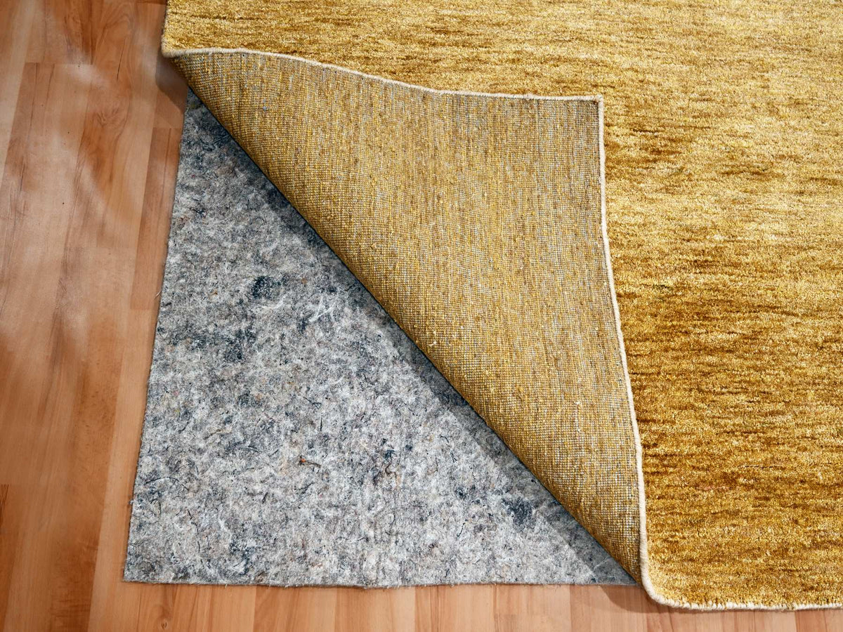 Modern / Contemporary hand-knotted silk rug in Brown, 8'11" x 12'1", SKU O076072