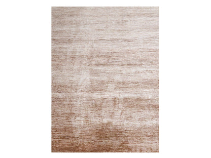 Modern / Contemporary hand-knotted silk rug in Brown, 8'11" x 12'0", SKU O076073