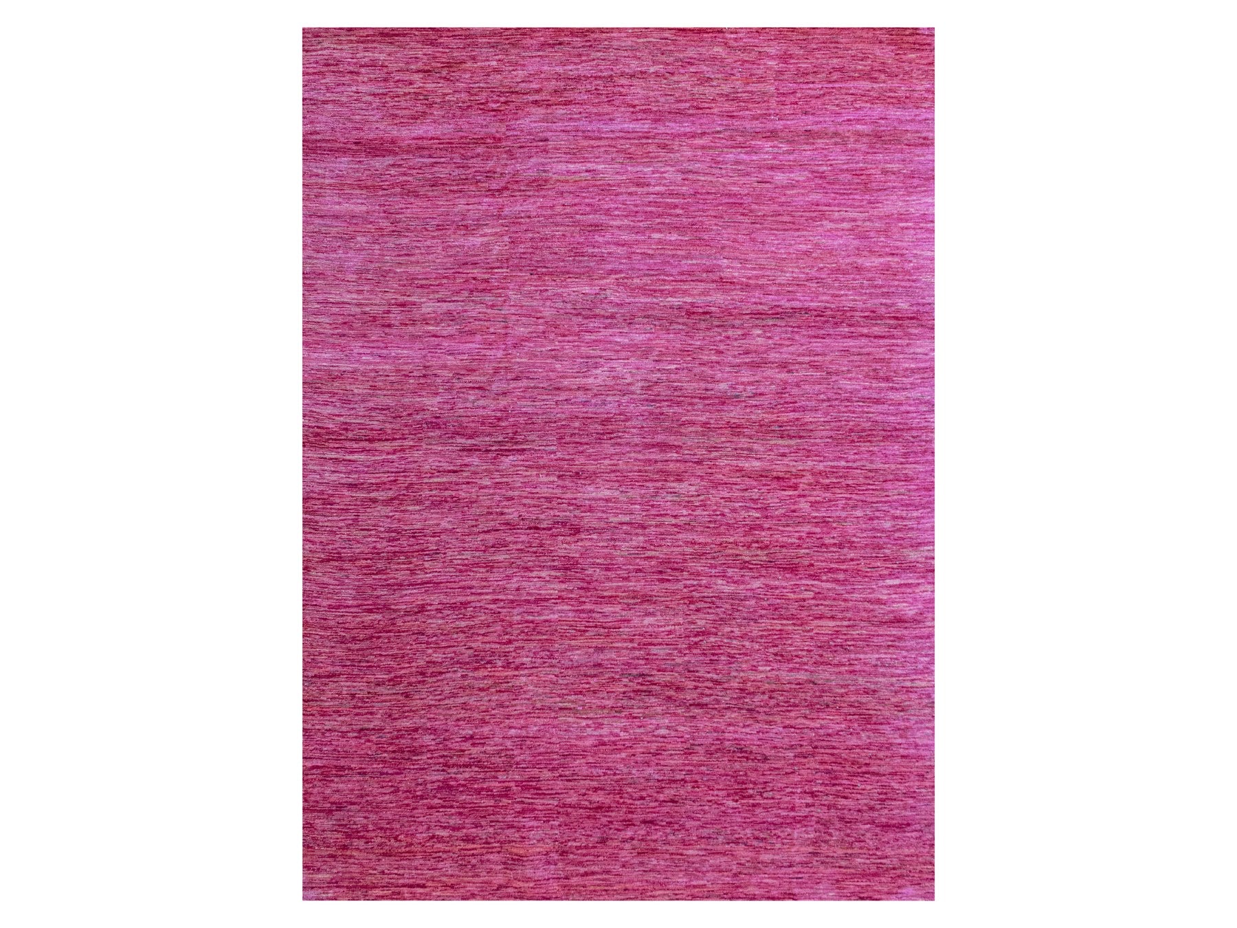 Modern / Contemporary hand-knotted silk rug in Pink, 8'11" x 12'3", SKU O076075