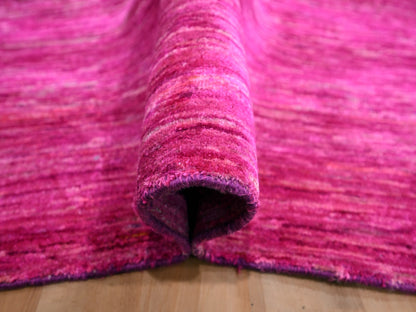 Pink 8'11" x 12'3" Modern / Contemporary Hand knotted Silk Rug - Sku: O076075